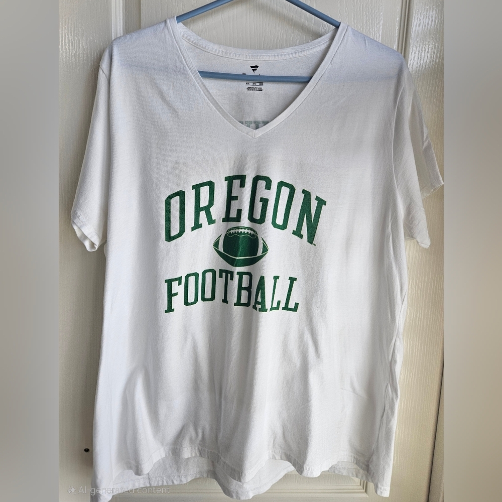 Oregon Ducks White V-Neck T-Shirt #10 Nix